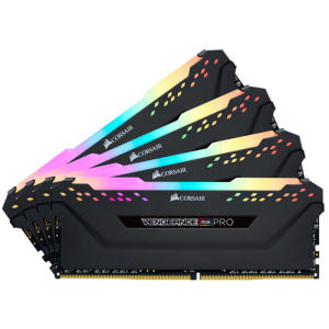 Corsair CMW128GX4M4D3000C16 Vengeance RGB Pro 128GB (4 x 32GB) DDR4-3000MHz CL16 Black Desktop Gaming Memory