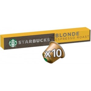 Starbucks Blonde Espresso Roast Nespresso Compatible Coffee Pods 10 Single Capsules Per Pack