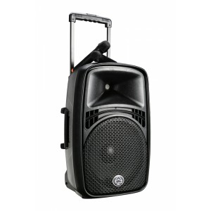 Wharfedale EZ 15A Portable 15 Inch Speaker Trolley PA with BT Wireless Mics and MP3 Player