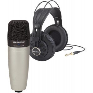 Samson C01 Condenser Microphone and SR850 Headphone Pack