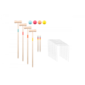 Quest 4 Player Wooden Croquet Set - Multi-Color