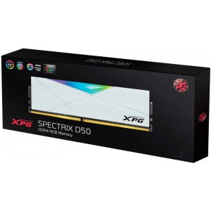 Adata RGB D50 White 8GB DDR4-3200 CL16 1.35v - 288pin Memory Module