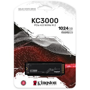 Kingston Technology - SKC3000S/1024G KC3000 NVMe 1TB M.2 PCIe 4.0 SSD