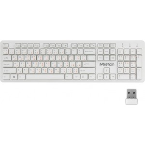 Meetion - WK841 Ultrathin Wireless Keyboard - White
