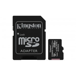 Kingston Technology - Canvas Select Plus microSD Card SDCS2/256 GB Class 10 256GB Memory Card (SD Adapter Included)