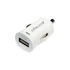 Cirago Super Car Charger w/ 2.4A Boost for All Phones/iPADs - White