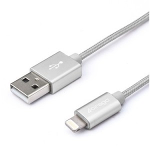 Cirago Lighning Braided Cable - 3ft - Silver
