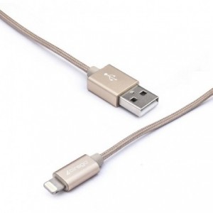 Cirago Lightning Braided Cable - 6 ft - Gold