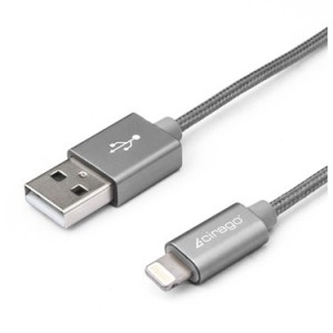 Cirago Lightning Braided Cable - 6 ft - Space Gray