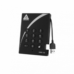 Apricorn 1TB Aegis Padlock 3.0 256-bit AES XTS Hardware Encrypted USB 3.0 Portable Drive