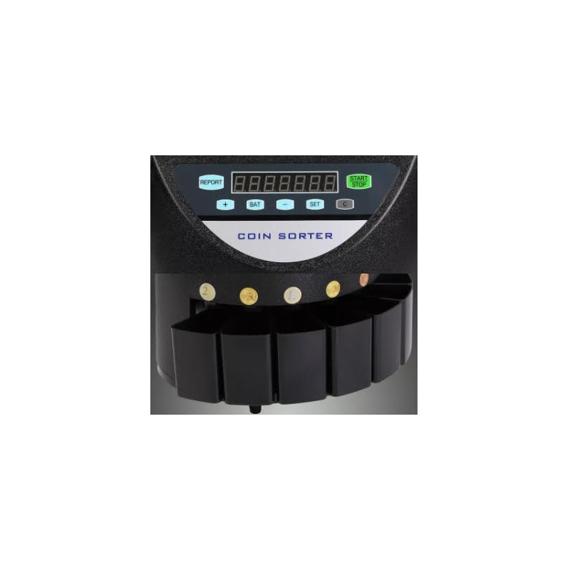Coin Sorter and Counting Machine for Rands/ZAR - Black - GeeWiz