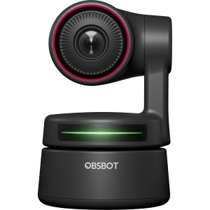 Obsbot Tiny 4K PTZ Webcam, Obsbot Tiny Upgraded with 4K Resolution AI-Powered AI-Tracking Auto-Framing Gesture Control HDR Webcam with 4X Zoom in/Out Dual Omni-Directional Mic