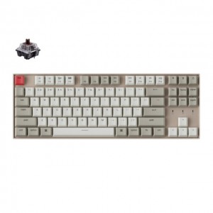 KeyChron K8 87 Key Hot-Swappable Gateron Mechanical Keyboard - Non-Backlit Brown
