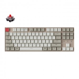 KeyChron K8 87 Key Hot-Swappable Gateron Mechanical Keyboard - Non-Backlit Red