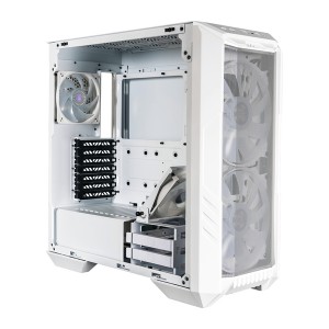 Cooler Master Mastercase H500 2 X 200mm RGB Fans With Controller- ATX Case Handle -  White