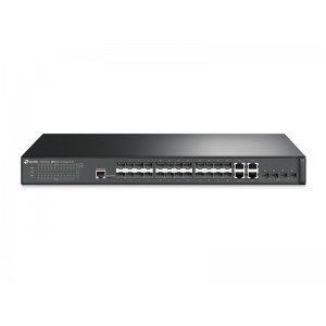 TP-Link - T2600G-28SQ 24-Port Gigabit SFP L2 Managed Switch With 4 10G SFP+ Slots