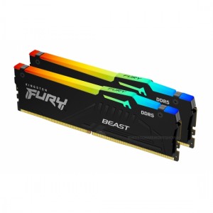 Kingston Fury Beast RGB KF548C38BBAK2-32 32GB (16GB x2) DDR5 4800MT/s Non ECC DIMM Memory