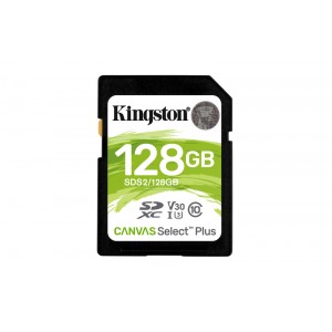 Kingston Technology - 128GB Canvas Select Plus SDXC Flash Memory Card - Class 10