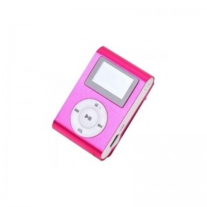 Rechargeable Mini MP3 Player with LCD Screen and FM Radio Capabilities (available in Black, Blue, Pink, and Silver)