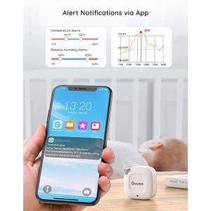 Govee WiFi Hygrometer Thermometer Sensor 3 Pack, Indoor Wireless Smart  Temperature Humidity Monitor with Remote App Notification Alert, 2 Years  Free