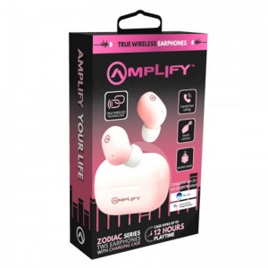Amplify Zodiac Series TWS Earphones with Charging Case - Pink