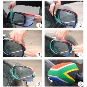 SA Car Mirror Flag Sock - Slip on your side mirrors