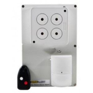 SMS Alert Standalone Alarm Kit - 1 PIR Sounder 3Ch Rx 8 User