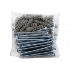 Coach Screw 6 x 75 x 8mm W/Plug / 25