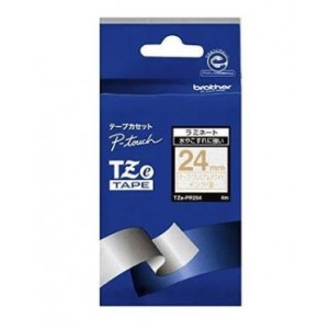 Brother TZE PR254 - 24mm Gold on Premium White 4m