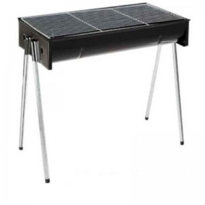 Metalix Large Braai Stand 401 - Easy to assemble and store  Grid size: 620 x 320mm  Depth: 115mm  Carbon steel  Height off groun