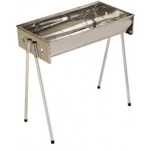 Metalix Large Stainless Steel 402 Braai stand - Portable  Easy to assemble and store  Grid size: 620mm x 320mm  Depth: 115mm  Di