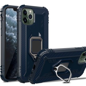 Tuff-Luv Rugged Armour  Shield Case &amp; Stand for Apple iPhone 12 &amp; Pro - Blue (5055261883416)