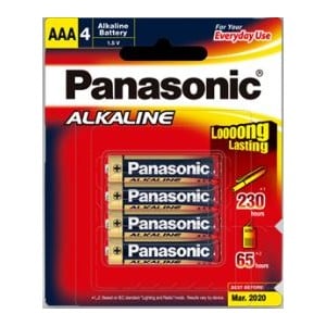 Panasonic Alkaline AAA Battery - 4 Pack