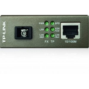 TP-LINK MC111CS WDM Media Converter, 10/100Mbps RJ45 to 100M single-mode SC fiber, Tx:1550nm, Rx:1310nm