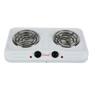 Casey Aruif 2 Plate Spiral Electric Stove - White