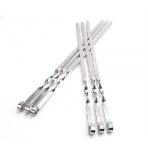 Casey Stainless Steel 6 Piece Stainless Steel 45cm Length BBQ Kebab Skewers