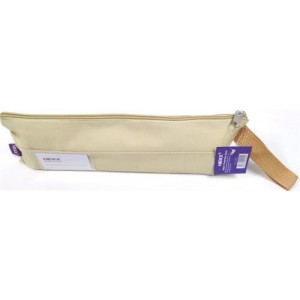 Nexx Fabric 1 Pocket 33cm Pencil Bag - Beige