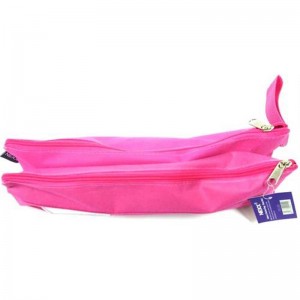 Nexx Fabric 2 Pocket 33cm Pencil Bag - Rose Pink