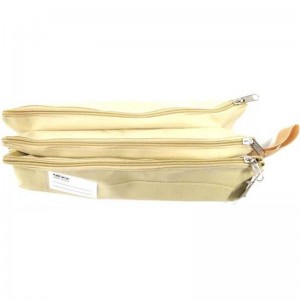 Nexx Fabric 3 Pocket 33cm Pencil Bag - Beige