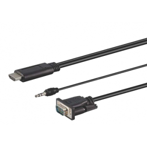 Linkqnet 1.8m HDMI Male to VGA Male with Audio Cable