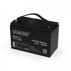 Securi-Prod 100Ah 12.8V 12V Lithium-ion (LiFePO4) Battery - FIRST LIFE / 1.280kWh