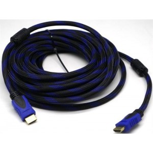 UniQue Braided HDMI 19 Pin to HDMI 19 Pin Cable - 15m - Blue