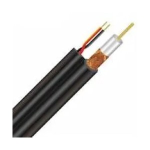 100m Siamese Coax Cable RG59 + Power Cable - Black