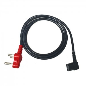 2m Right Angled IEC Power Cord With Dedicated Plug Top