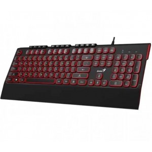 Genius Slimstar 280 Wired USB Multimedia Keyboard – Black/Red