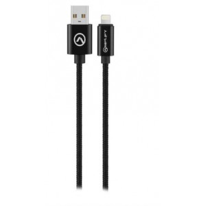 Amplify Linked Series USB to Lightning Braided Cable - Black - 1m