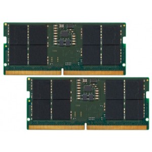 Kingston Technology - KVR48S40BD8K2-64 64GB (32GB x 2 kit ) DDR5-4800 Notebook SO-DIMM ValueRam CL40 - 262pin 1.1V Memory Module