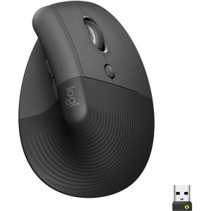 Logitech Lift Vertical Ergonomic Mouse - Graphite &amp; Black