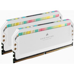 Corsair - DOMINATOR PLATINUM RGB 32GB (2x16GB) DDR5 DRAM 5600MHz C36 Memory Module Kit - White