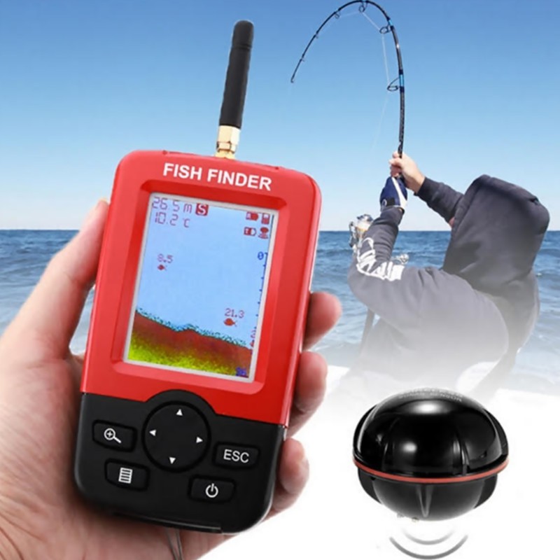 WIRELESS Fish Finder Battery Powered / 100m Detection Range / 40m
